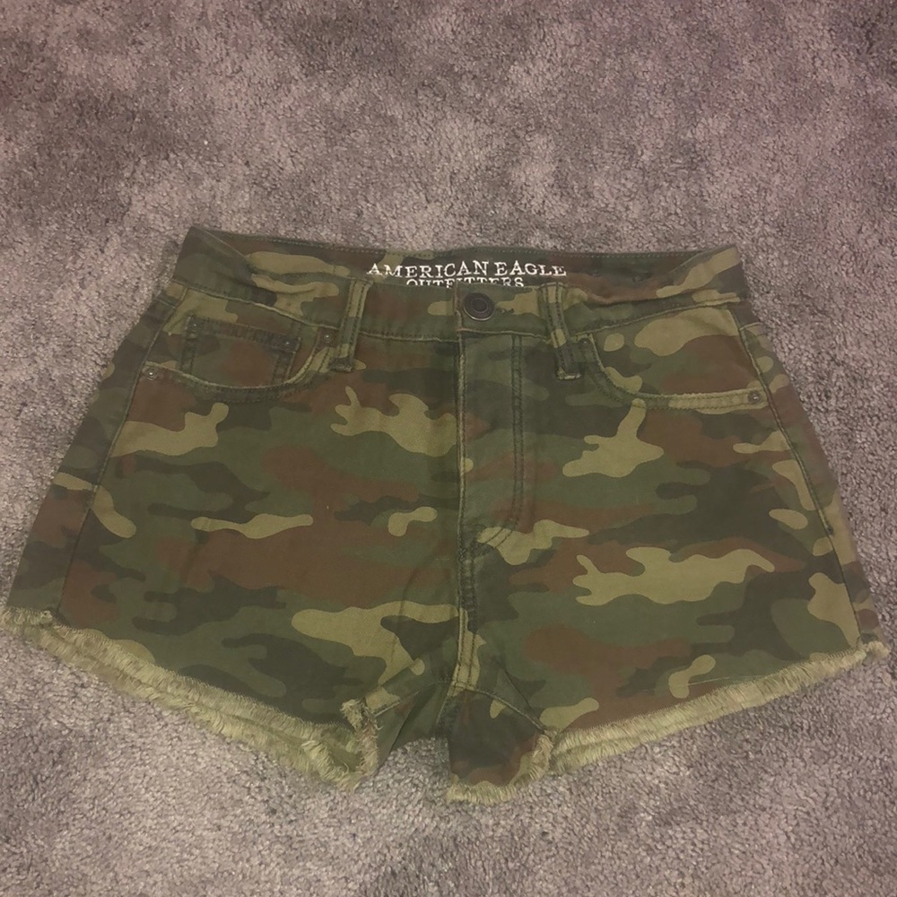 American Eagle camouflage jean shorts